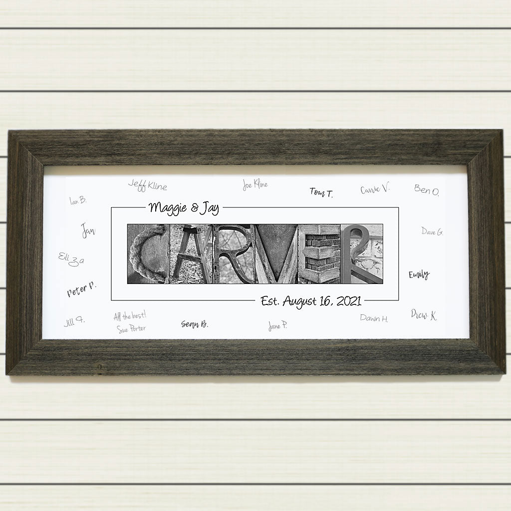 Wedding orders Guest Book Print - Alphabet Photography - 16x20 UNFRAMED