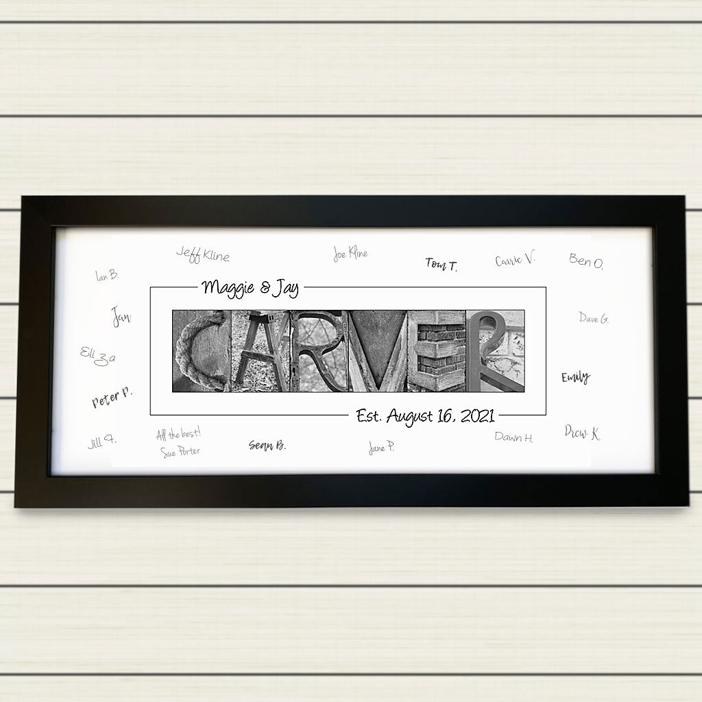 Alphabet Photography Wedding Guest Book Print - popular 16x20 UNFRAMED