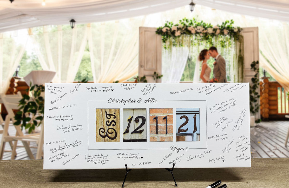 Wedding Guest Book Alternative | Signing Pens Included – Alphabet Art ...